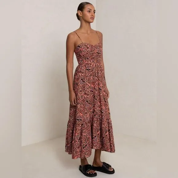 A.L.C. Lilah Printed Midi Dress, Revolve, NWT, Size 8 - Picture 7 of 10